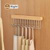 8/12 Hooks Retractable Wood Clothes Hanger Multi-functional Bra Storage Hanger Wall-mounted Wardrobe Hanger Clothes Organizer