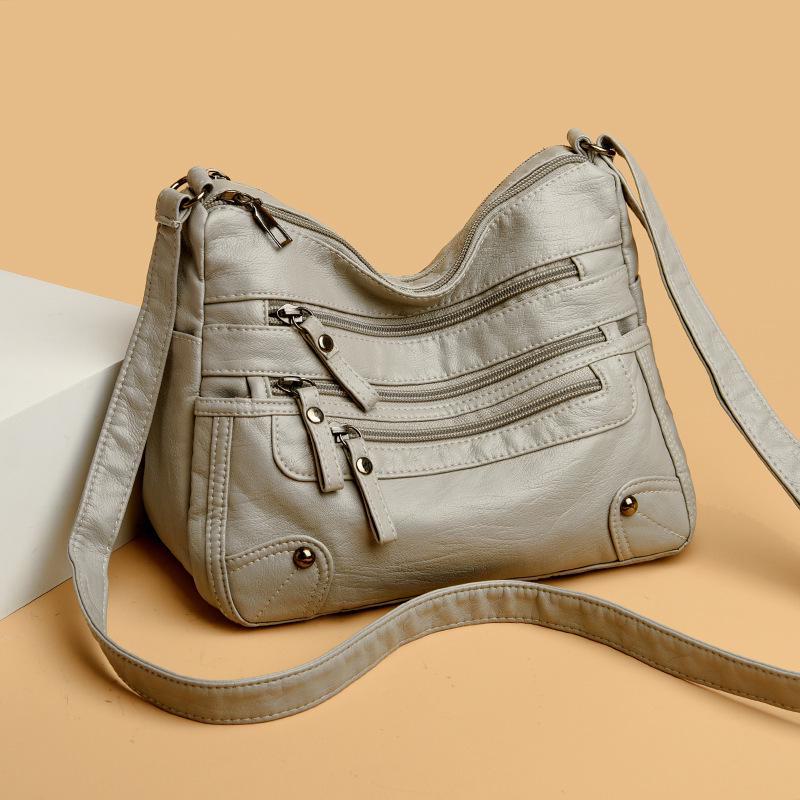 Новая женская сумка через плечо и через плечо из мягкой кожи с множеством карманов — идеальный вариант для женщин среднего и пожилого возраста