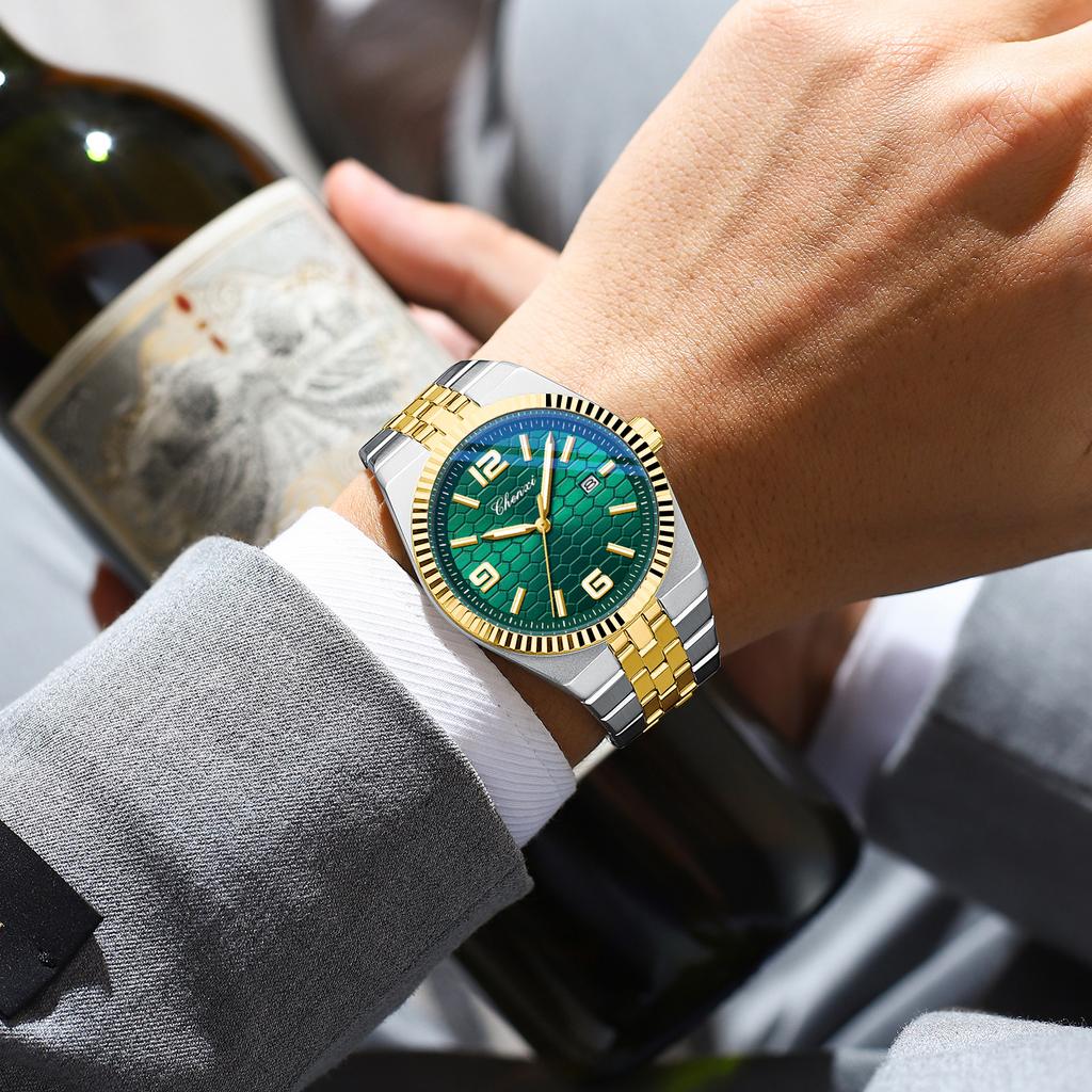 Couple Watch Luxury Quartz Watch Waterproof Watch Lover Gift Night Light Classic Date Week Clock His Her Watch