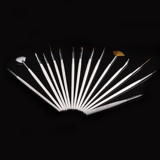 15 шт. ногтей гель дизайн перо живопись польский кисть расставить точки набор инструментов для рисования