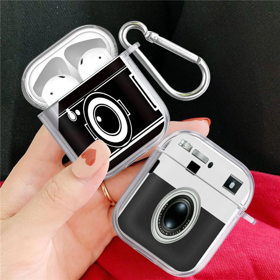 Прозрачные Чехлы для Наушников Чехол Для Airpods 4 1 2 3 Pro3 Pro2 Pro Креативный Камера Искусство