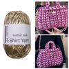 Metallic T Shirt Yarn Bright Fabric 40M Cloth Knitting for Blanket DIY Keychains
