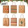 Holiday Party Favor Bags 12PCS Christmas Paper Gift Bags, Sturdy Festive Goodie with Handle, Decorative Treat Packaging for Presents And Favors