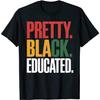 Красивая черная футболка с надписью 'Educated Black History African Pride Juneteenth' для мужчин и женщин, 4 черных