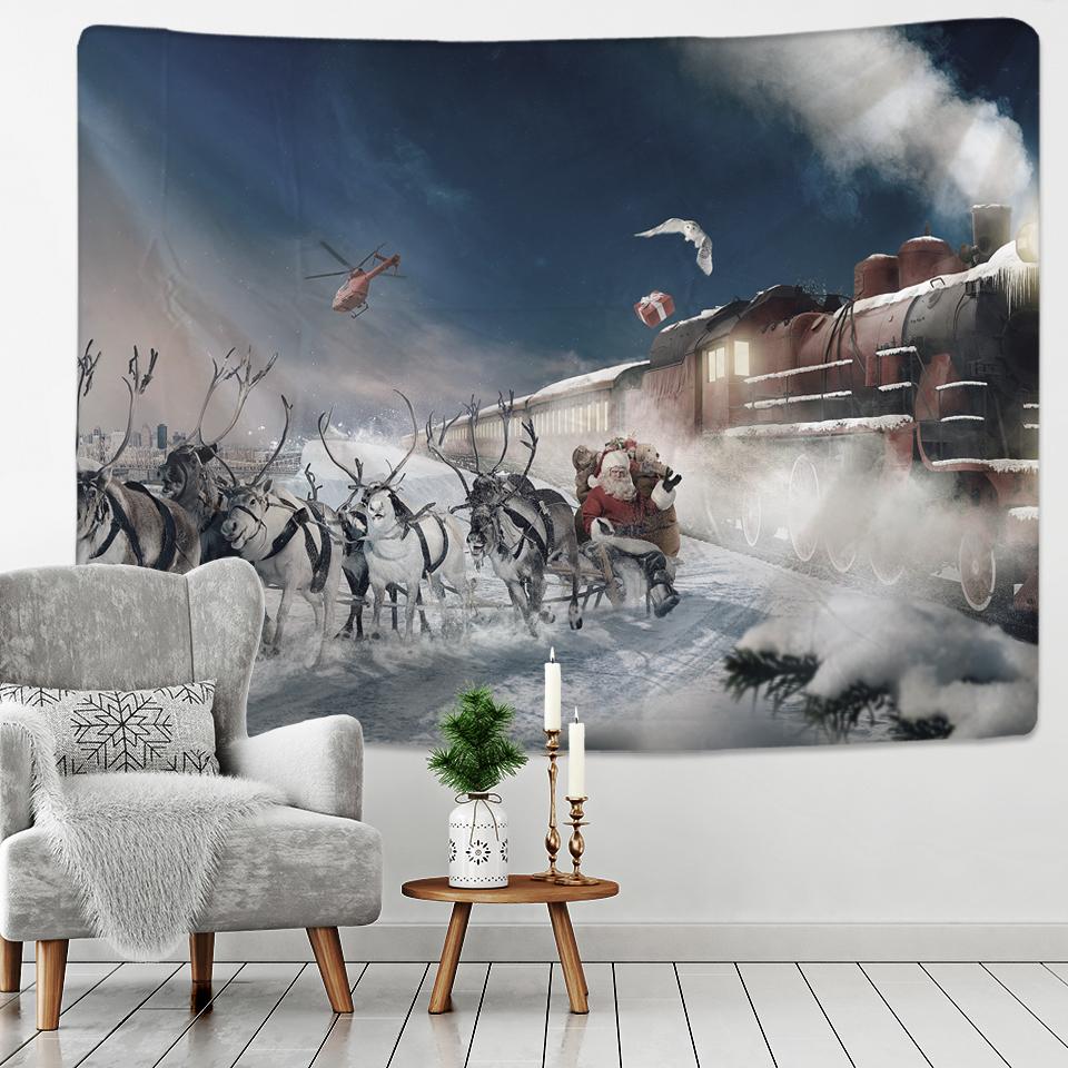 Новогоднее рождественское украшение иглу, гобелен с изображением кота, кавайное украшение, настенное украшение для дома, гобелен