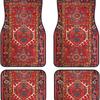 4Pcs Heavy Duty Persian Carpet Bohemian Car Floor Protector Rugs  for Front Rear Seats