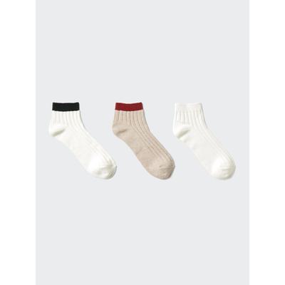 Uniqlo Япония Короткие носки 3 пары в рубчик