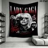 Lady Gaga Wall Hanging Printed Fabric Blanket Decorative Tapestries for Bedroom Living Room Home Decor