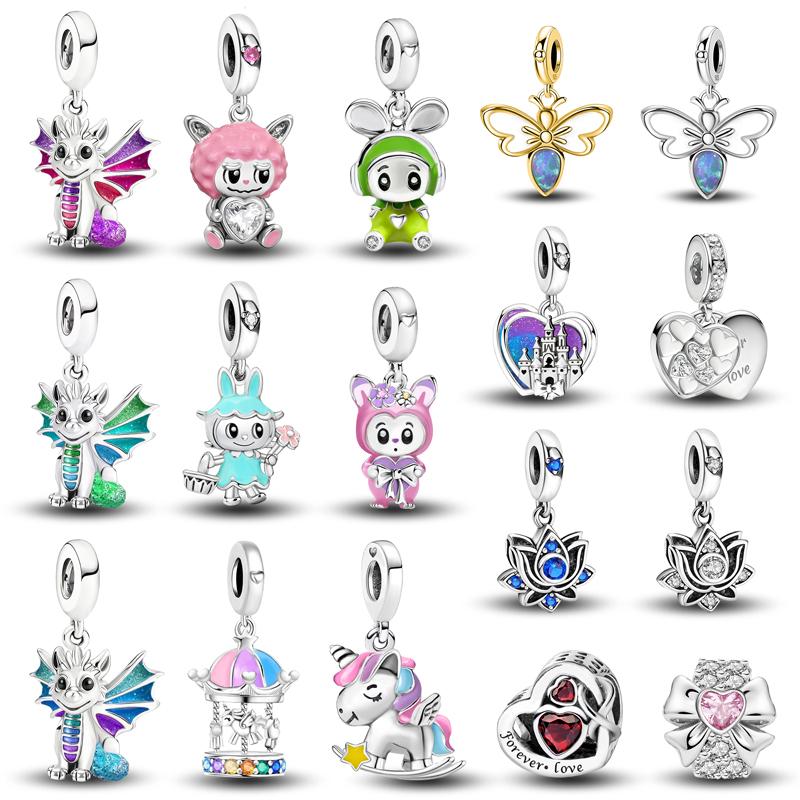 Медь Мечтательный Прекрасный Летающий Дракон Эльф Серия Шармы Бусины Подходят для Оригинального Браслета Пан Высокое Качество DIY Ювелирные Изделия