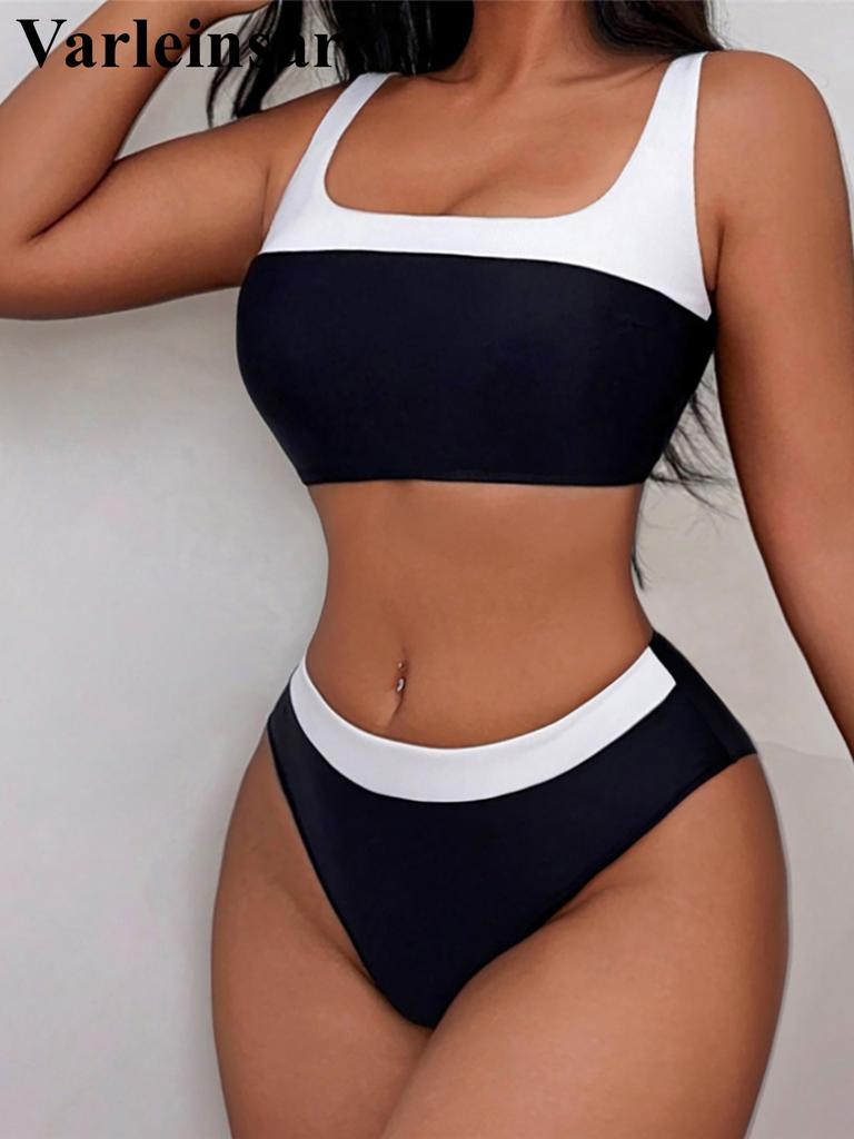 Сексуальный купальник бикини с высокой посадкой, с высоким вырезом для ног, женский купальник, женский купальник, комплект бикини из двух частей, купальный костюм для купания V5879