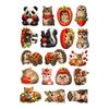 18pcs Cute strawberry-shaped cat dog stickers for Phone Car Decorative Stationery Scrapbooking DIY Diary Album planner supplies