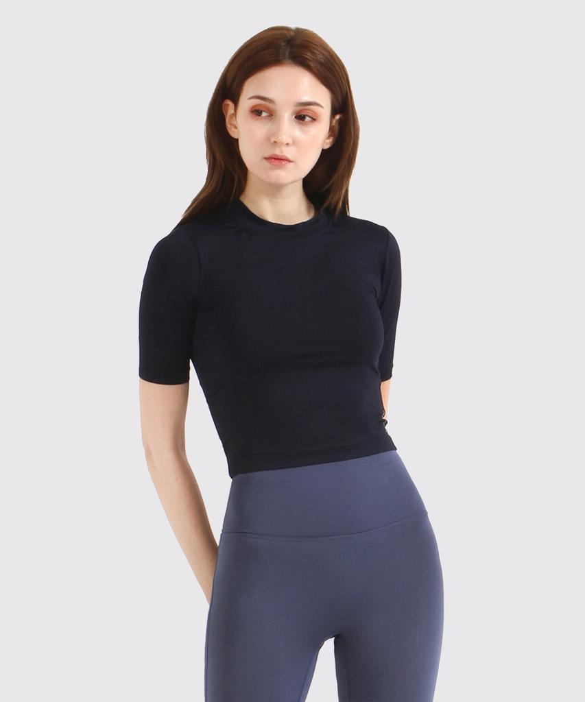 NOKJOK Plain Crop Top Running Yoga Wear Pilates Wear (Type B)