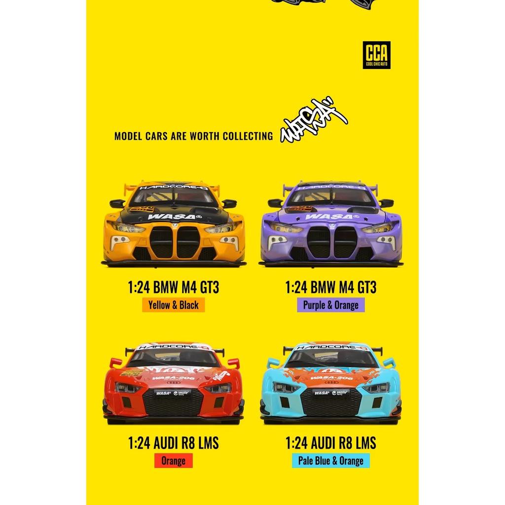 Совместный выпуск 1/24 масштаба BMW M4 GT3 сплава спортивная модель автомобиля литой металл трек гоночный автомобиль модель звук свет детский подарок