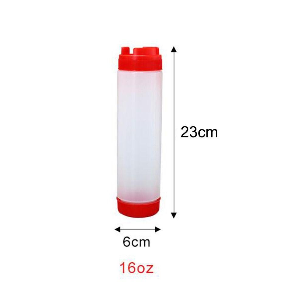 Double Head Sauce Bottles Big Capacity Plastic Squeeze Bottles Portbale 16oz 20oz 24oz Tomato Catchup Dispenser Picnic Cooker