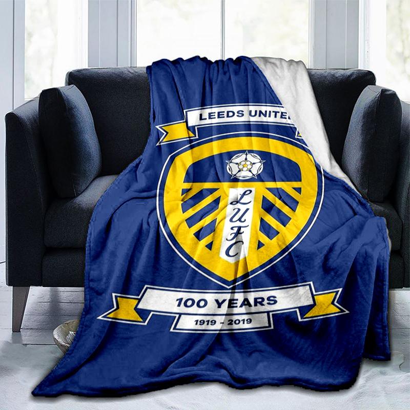 Leeds Crest Design Printed Throws Blanket Soft Flannel Blankets for Couch Bed Gifts for Men Women Picnic blanket Christmas gifts