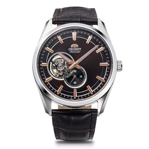 Orient ORIENT автоматические часы современные полускелетоны механические автоматические отечественного производителя гарантия Open Heart RN-AR0004Y мужские коричневые