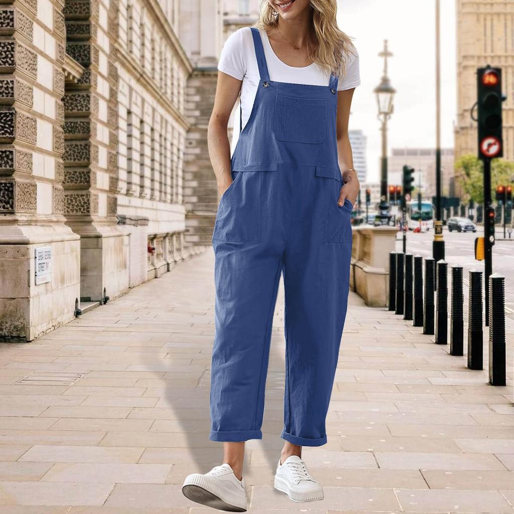 Women's Comfortable Casual Jumpsuit Short Sleeve Top Sweater Jumpsuit