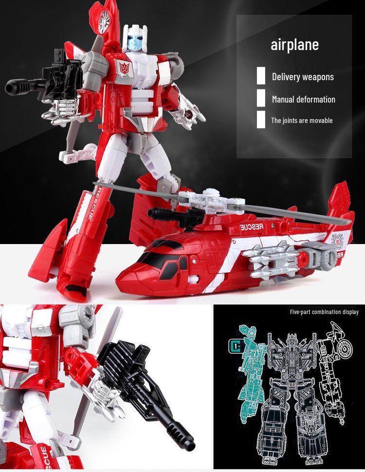 Детский игрушечный робот-трансформер «Звезда»: Фигурка Модель Реактивного Комбайна Бога Войны-Хранителя