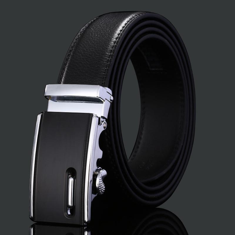 Ремень из натуральной кожи с автоматической пряжкой - Повседневный и модный дизайн из коровьей кожи