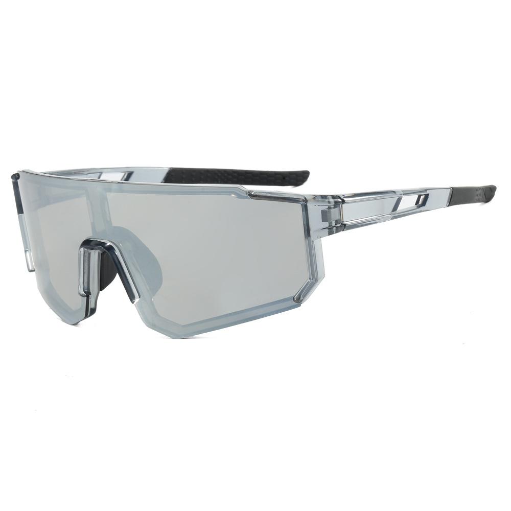New outdoor sports cycling glasses, European and American style, color-changing sunglasses, unisex, one-piece design