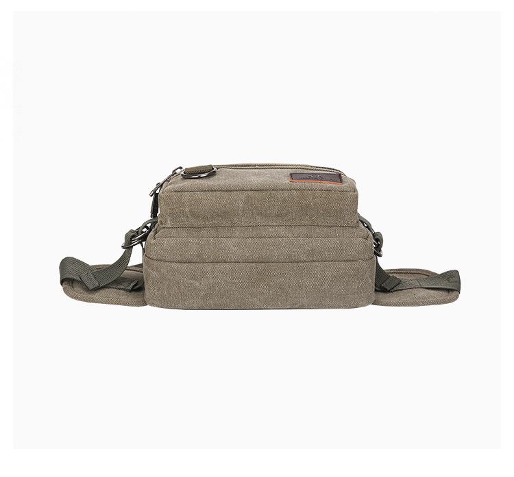 Стильная унисекс поясная сумка из канваса - Большая вместимость, износостойкая, многофункциональная для повседневного спорта