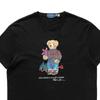 Мужская футболка с принтом медведя и букв Polo Ralph Lauren, с круглым вырезом, короткий рукав, черный 710854497-027
