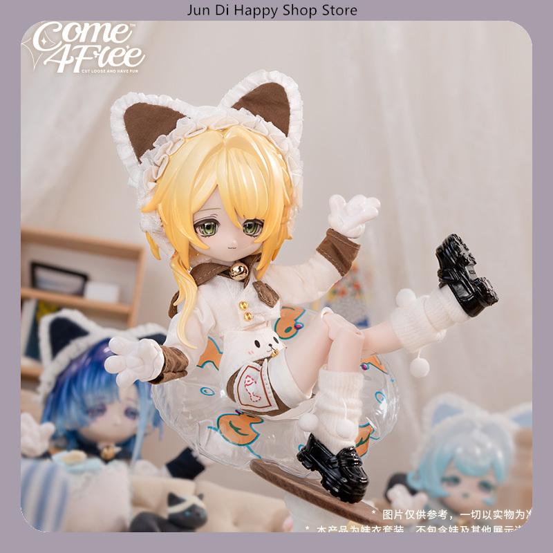 COME4FREE 1/12 BJD Одежда для куклы Повседневная серия Карамельный Мяу-Мяу Платье Наряд Комплект для одежды для куклы OB11