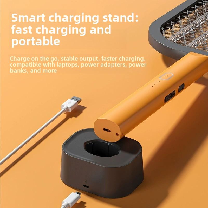 Raqueta eléctrica antimosquitos 2 en 1 recargable, lámpara matamoscas automática para el hogar