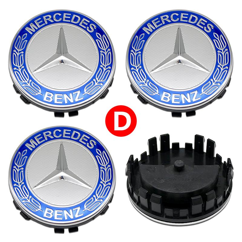 JVC5 Benz Car 75mm Car Floating Wheel Center Hub Caps Cover for Mercedes Benz B/C/E/S Class A Class C200L GLC GLK CLA Accessories.