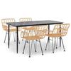 VidaXL 5pcs Garden Dining Set Woven Resin, Patio Set, Garden Bistro Set, Dining Set 3157848