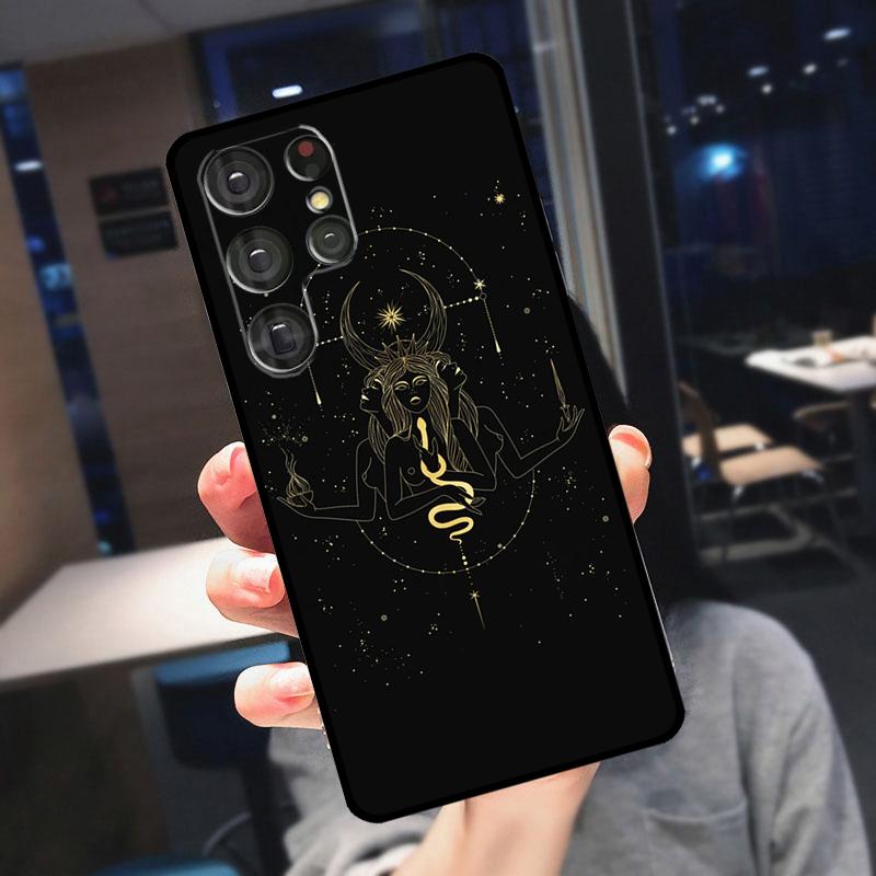 Чехол для телефона Samsung Galaxy S24 Ultra S25 S22 S23 Plus S20 S21 FE S9 S10 S23 FE с изображением Тройной Лунной Богини Гекаты - Карта Таро