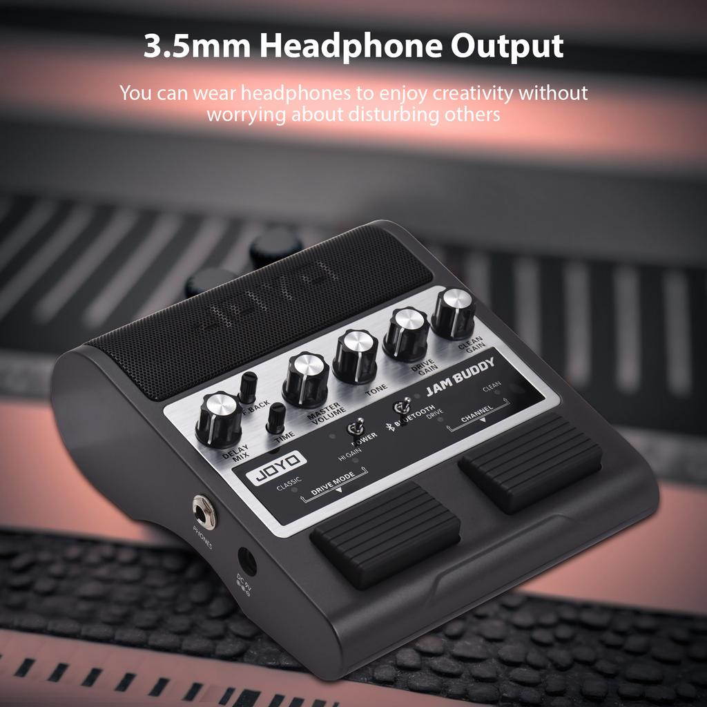 JOYO Electric Guitar Speaker Portable Guitar Effector Amp 2x4W Dual Channel Dual Effects Pedal