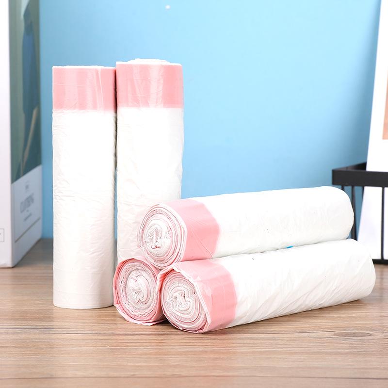 Thickened White Drawstring Disposable Trash Bags for Household Use