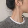 Minimalist Silver Needle Water Drop Earrings for Women - Modern, Sophisticated, Simple Daily Wear