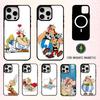 A-Астерикс C-Мультфильм O-Обеликс Чехол для телефона для iPhone17,16,15,14,13,12,11 Plus,Pro Max Магнитный для Magsafe Беспроводная зарядка