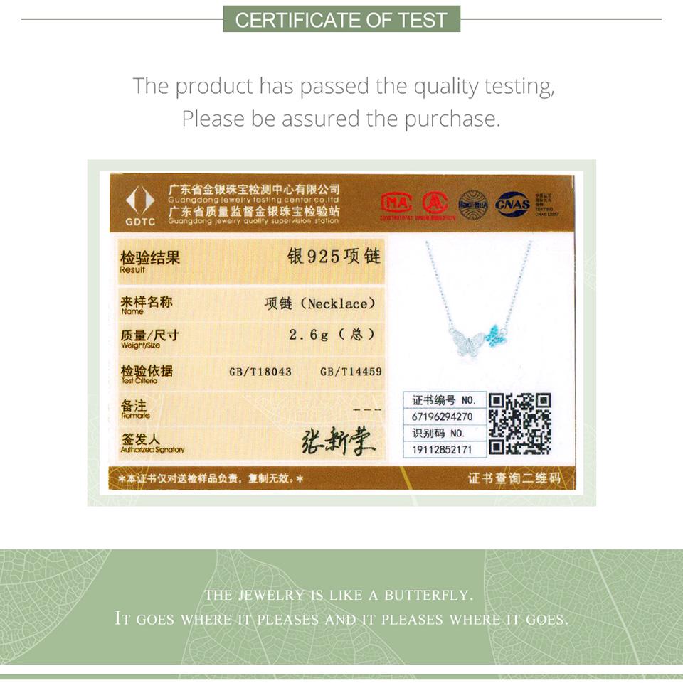 BAMOER Аутентичное стерлинговое серебро 925 пробы с паве, ожерелье с цирконием в виде летающей бабочки, оригинальный брендовый дизайн, ювелирные изделия