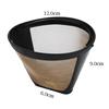 Coffee Filter Washable Reusable Coffee Maker Machine Cone Shape Fine Mesh 10-12 Cup Coffee Filter