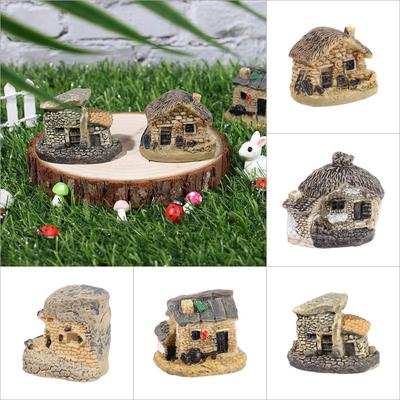 Милые статуэтки для DIY-ландшафтного дизайна, миниатюрные фигурки, домики из смолы, мини-поделки, украшение для сада