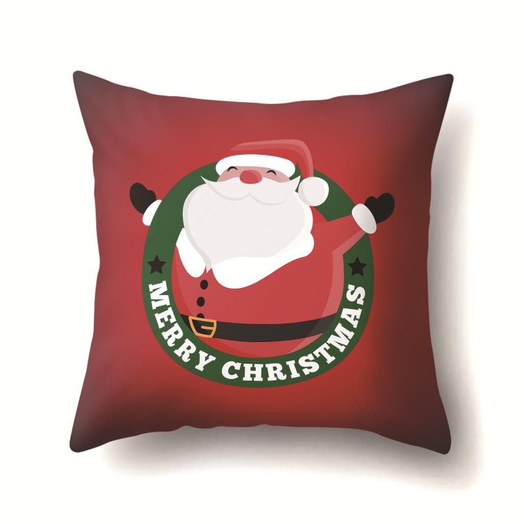 Christmas Santa Claus, Trees, Etc. Polyester Pillow, Sofa Cushion, Bedside Decoration