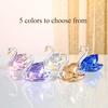 DOJOZ Crystal Swan A Pair Valentines Day Sweet Gifts Sparkle Figurine Collection Paperweight Table Centerpiece Ornament (Blue)