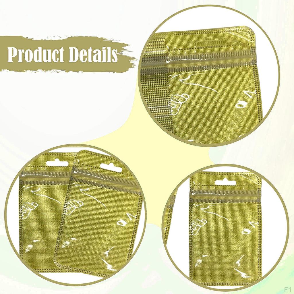 100 штук пакетиков для хранения бусин для алмазной вышивки, маленькие полиэтиленовые пакеты, прозрачные пакетики, мини-пакетики на молнии для