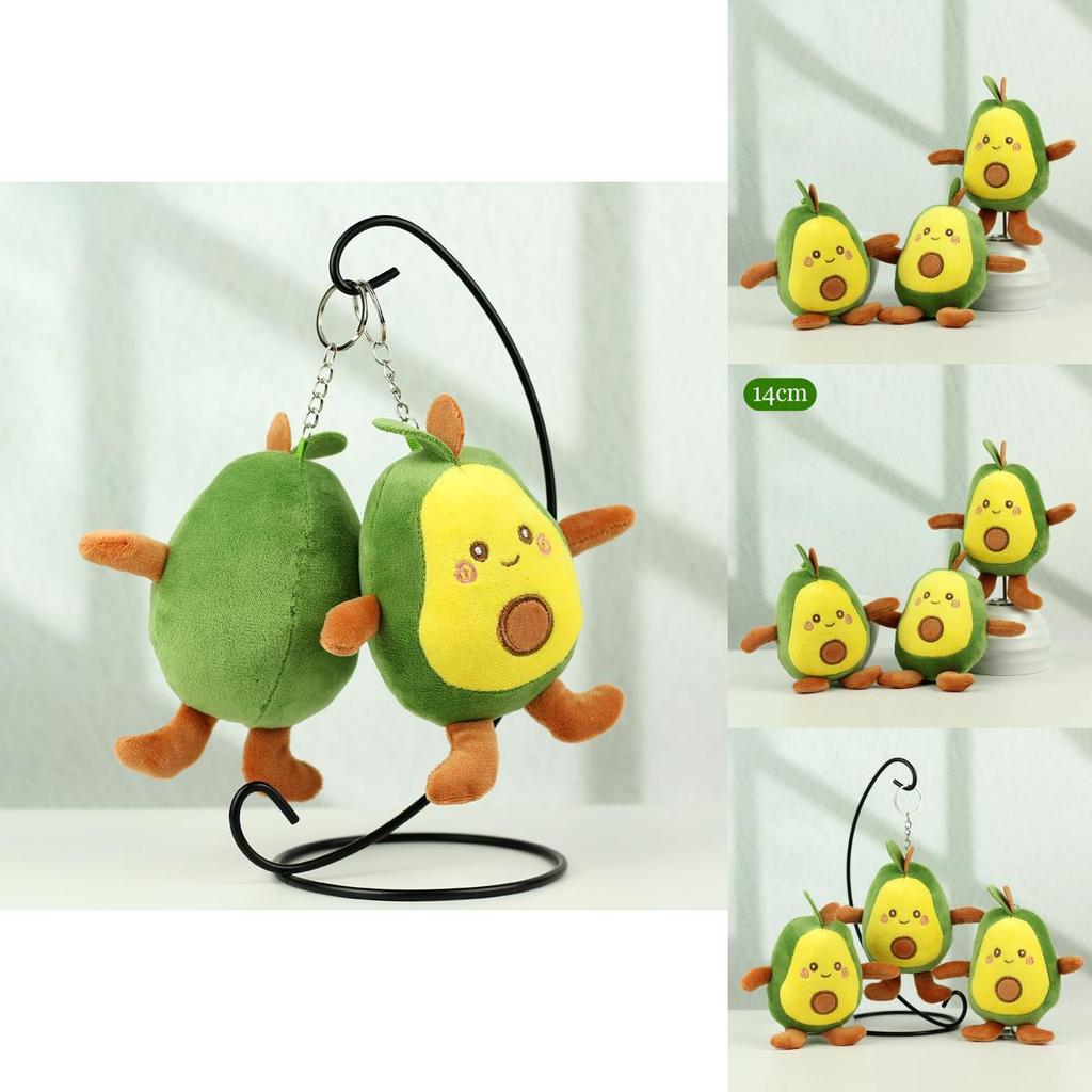 Очаровательный четырехдюймовый плюшевый брелок в виде авокадо, милый шарм для рюкзака, подарок для детей