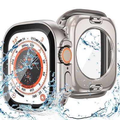 Улучшенный Ultra Чехол для Apple Watch 44мм 45мм 40мм 41мм Жесткий PC Бампер Закаленное Стекло iwatch Серии 9 8 7 6 5 4 SE Чехол