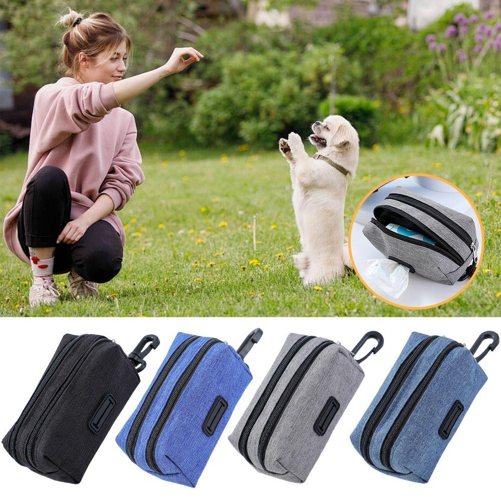 Double Zipper Pet Waste Bag Dispenser Cleaning Tools Pet Treat Bags Pet Waste Bags Carrier Outdoor