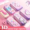 3D EVA Unicorn Cute Pencil Case Cartoon Stationery Box Girls Color Pencil Box Student Pen Case School Supplies Gifts Ipad Case