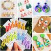 118Pcs Plastic Cutters Sets 18 Shapes Clay Cutters with Earring Hooks Jump Rings Clay Scrapers for Earring Jewelry
