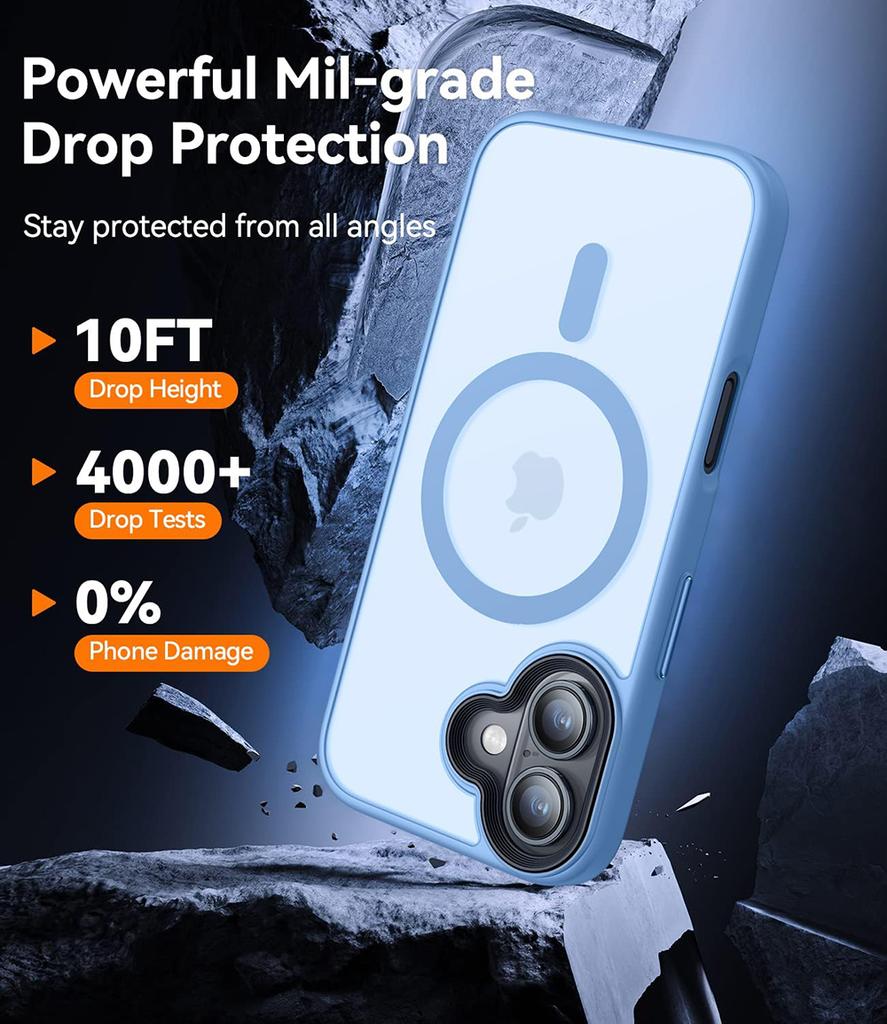 Strong Magnetic Magsafe Wireless Charging Case For iPhone 16 16E 15 14 13 12 Pro Max Plus Hybrid Military Grade Shockproof Cover