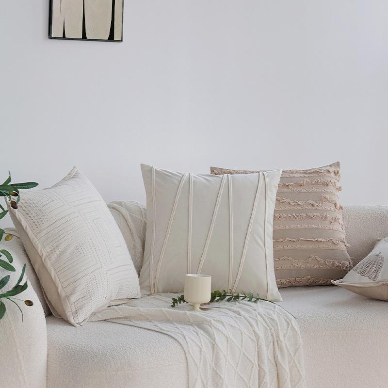 Наволочка молочно-кофейного цвета, подушка для дивана в стиле французского крема, подушка для гостиной, декоративная подушка для эркерного окна