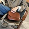 First Layer Cowhide Messenger Bag, High-End Texture Trendy Leather Small Bag, Women'S Fashion Shoulder Small Square Bag