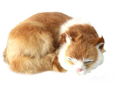 Мягкая игрушка для кошек Реалистичная лежащая кошка Реалистичная фигурка кошки Украшение для комнаты Интерьер #5